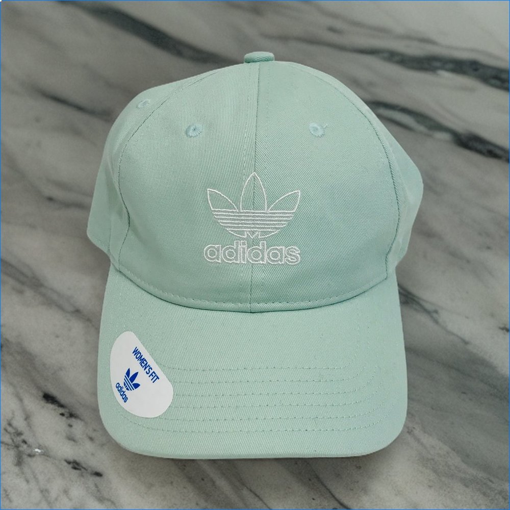 Adidas Originals Baseball Hat Relaxed Outline Blue Women New